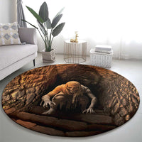 3D Illusion Scary Halloween Round Carpet Creepy Mummy - Wonder Print Shop