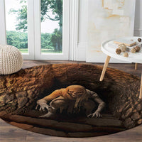 3D Illusion Scary Halloween Round Carpet Creepy Mummy - Wonder Print Shop