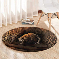 3D Illusion Scary Halloween Round Carpet Creepy Mummy - Wonder Print Shop
