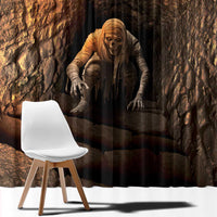 3D Illusion Scary Halloween Window Curtain Creepy Mummy - Wonder Print Shop