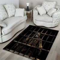 3D Illusion Straw Man Halloween Area Rug Behind The Bars - Wonder Print Shop