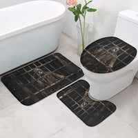 3D Illusion Straw Man Halloween Bathroom Set Behind The Bars - Wonder Print Shop