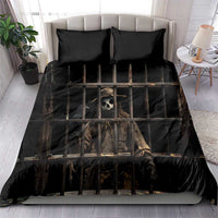 3D Illusion Straw Man Halloween Bedding Set Behind The Bars DT05