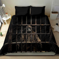 3D Illusion Straw Man Halloween Bedding Set Behind The Bars DT05