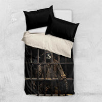 3D Illusion Straw Man Halloween Bedding Set Behind The Bars DT05