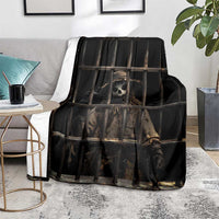 3D Illusion Straw Man Halloween Blanket Behind The Bars - Wonder Print Shop