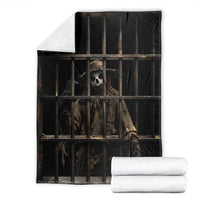 3D Illusion Straw Man Halloween Blanket Behind The Bars - Wonder Print Shop