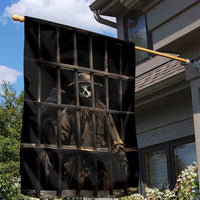 3D Illusion Straw Man Halloween Garden Flag Behind The Bars - Wonder Print Shop