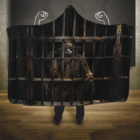 3D Illusion Straw Man Halloween Hooded Blanket Behind The Bars - Wonder Print Shop