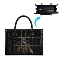 3D Illusion Straw Man Halloween Leather Bag Behind The Bars DT05