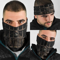 3D Illusion Straw Man Halloween Neck Gaiter Behind The Bars - Wonder Print Shop