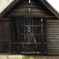 3D Illusion Straw Man Halloween Quilt Behind The Bars - Wonder Print Shop