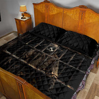3D Illusion Straw Man Halloween Quilt Bed Set Behind The Bars DT05