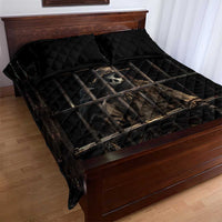 3D Illusion Straw Man Halloween Quilt Bed Set Behind The Bars DT05