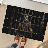 3D Illusion Straw Man Halloween Rubber Doormat Behind The Bars - Wonder Print Shop