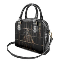 3D Illusion Straw Man Halloween Shoulder Handbag Behind The Bars - Wonder Print Shop