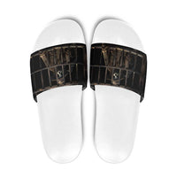 3D Illusion Straw Man Halloween Slide Sandals Behind The Bars - Wonder Print Shop