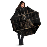 3D Illusion Straw Man Halloween Umbrella Behind The Bars - Wonder Print Shop