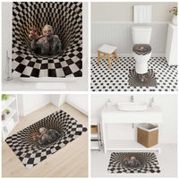 3D Illusion Zombie Halloween Bathroom Set Horror Style - Wonder Print Shop