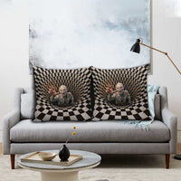 3D Illusion Zombie Halloween Pillow Cover Horror Style - Wonder Print Shop