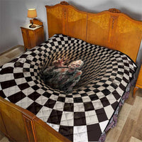 3D Illusion Zombie Halloween Quilt Horror Style - Wonder Print Shop