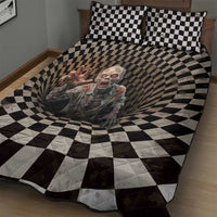 3D Illusion Zombie Halloween Quilt Bed Set Horror Style DT05
