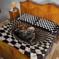 3D Illusion Zombie Halloween Quilt Bed Set Horror Style DT05