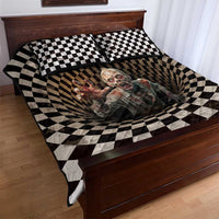 3D Illusion Zombie Halloween Quilt Bed Set Horror Style DT05