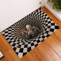 3D Illusion Zombie Halloween Rubber Doormat Horror Style - Wonder Print Shop