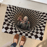 3D Illusion Zombie Halloween Rubber Doormat Horror Style - Wonder Print Shop