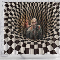 3D Illusion Zombie Halloween Shower Curtain Horror Style - Wonder Print Shop