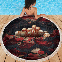 3D Illusion Skull Halloween Beach Blanket Hell Pit - Wonder Print Shop