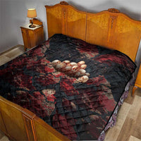 3D Illusion Skull Halloween Quilt Hell Pit - Wonder Print Shop