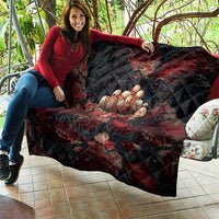 3D Illusion Skull Halloween Quilt Hell Pit - Wonder Print Shop