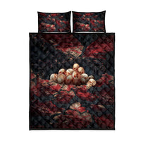 3D Illusion Skull Halloween Quilt Bed Set Hell Pit DT05
