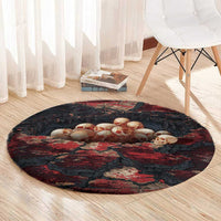 3D Illusion Skull Halloween Round Carpet Hell Pit - Wonder Print Shop