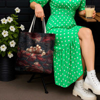 3D Illusion Skull Halloween Tote Bag Hell Pit - Wonder Print Shop
