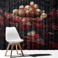 3D Illusion Skull Halloween Window Curtain Hell Pit - Wonder Print Shop