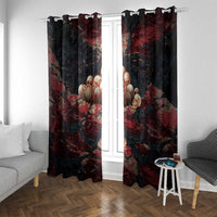 3D Illusion Skull Halloween Window Curtain Hell Pit - Wonder Print Shop