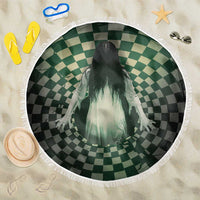 3D Illusion Ghost 3D Halloween Beach Blanket Horror Retro Style - Wonder Print Shop