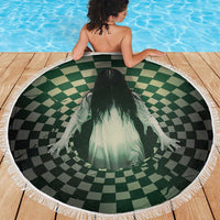 3D Illusion Ghost 3D Halloween Beach Blanket Horror Retro Style - Wonder Print Shop