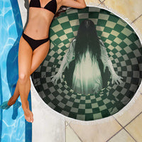 3D Illusion Ghost 3D Halloween Beach Blanket Horror Retro Style - Wonder Print Shop