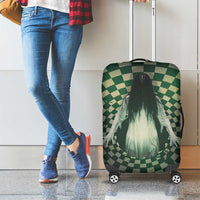 3D Illusion Ghost 3D Halloween Luggage Cover Horror Retro Style - Wonder Print Shop