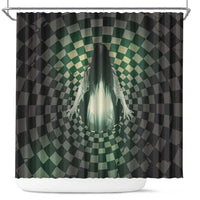 3D Illusion Ghost 3D Halloween Shower Curtain Horror Retro Style - Wonder Print Shop