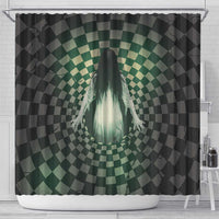 3D Illusion Ghost 3D Halloween Shower Curtain Horror Retro Style - Wonder Print Shop