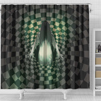 3D Illusion Ghost 3D Halloween Shower Curtain Horror Retro Style - Wonder Print Shop