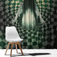 3D Illusion Ghost 3D Halloween Window Curtain Horror Retro Style - Wonder Print Shop