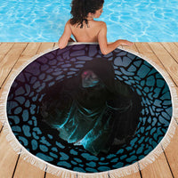 3D Illusion Witch Halloween Beach Blanket Dark Magic In The Cracks - Wonder Print Shop