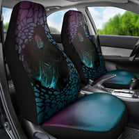 3D Illusion Witch Halloween Car Seat Cover Dark Magic In The Cracks DT05