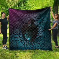 3D Illusion Witch Halloween Quilt Dark Magic In The Cracks - Wonder Print Shop